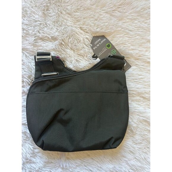 New Baggallini Women's Charcoal Criss Cross 10x11" Crossbody Bags - Picture 2 of 3
